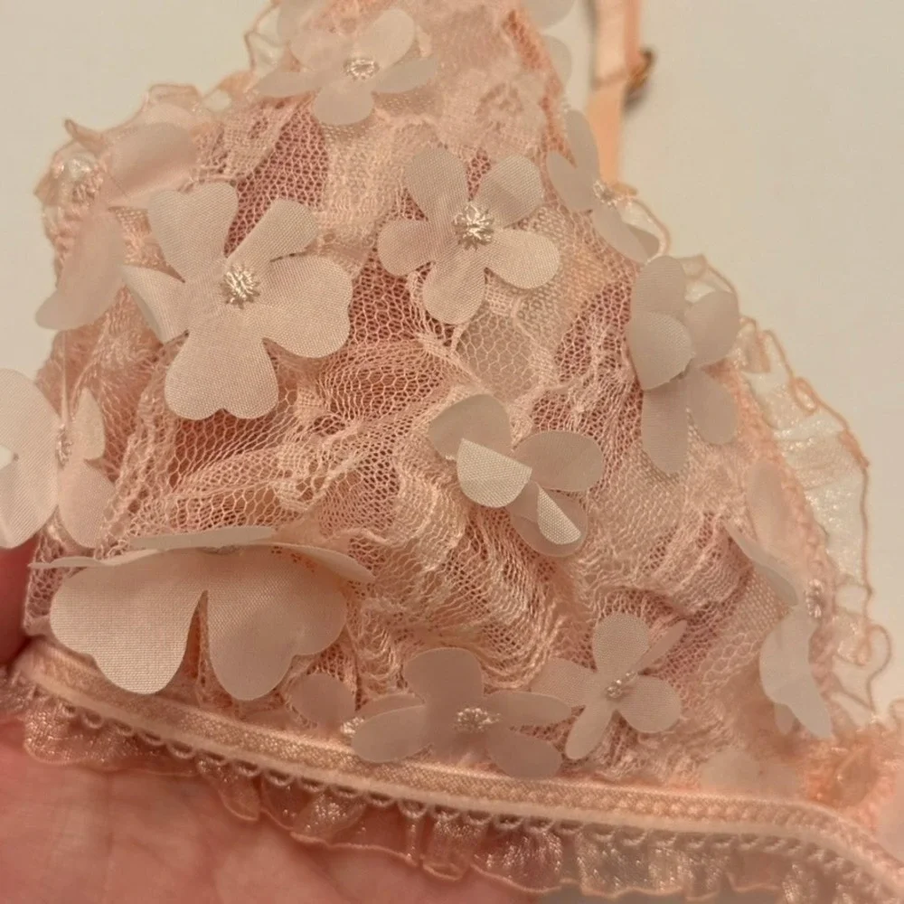 Intimately Free People Save The Date Bralette Flamingo Flamenco, Small, MSRP $38